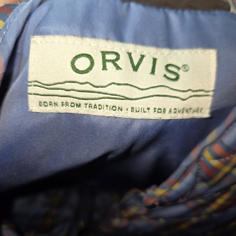 ORVIS Sunderland Vest Blue Quilted Plaid Zip Pockets Dog Walking Hiking‎ … - Picture 9 of 9
